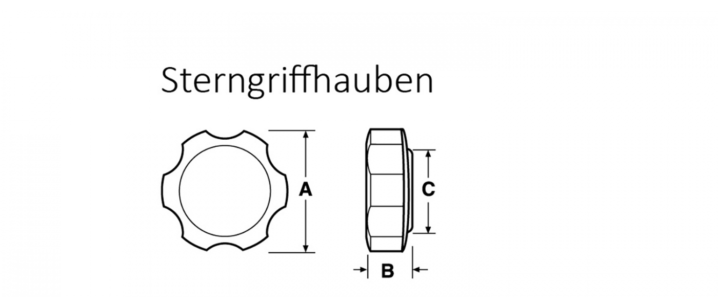 Sterngriffhauben schwarz M8