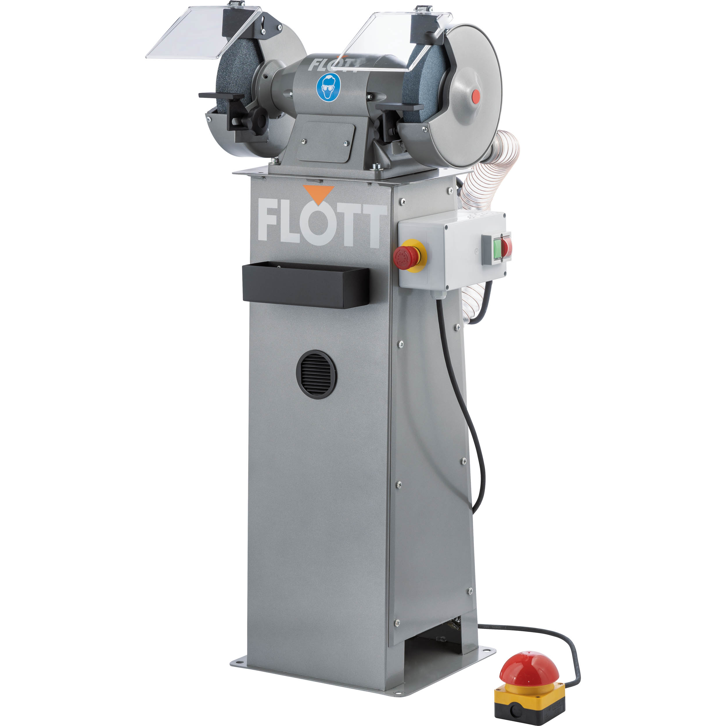 TS 200 SD P - Touret à meuler double, avec socle , aspiration, arrêt d'urgence et frein
