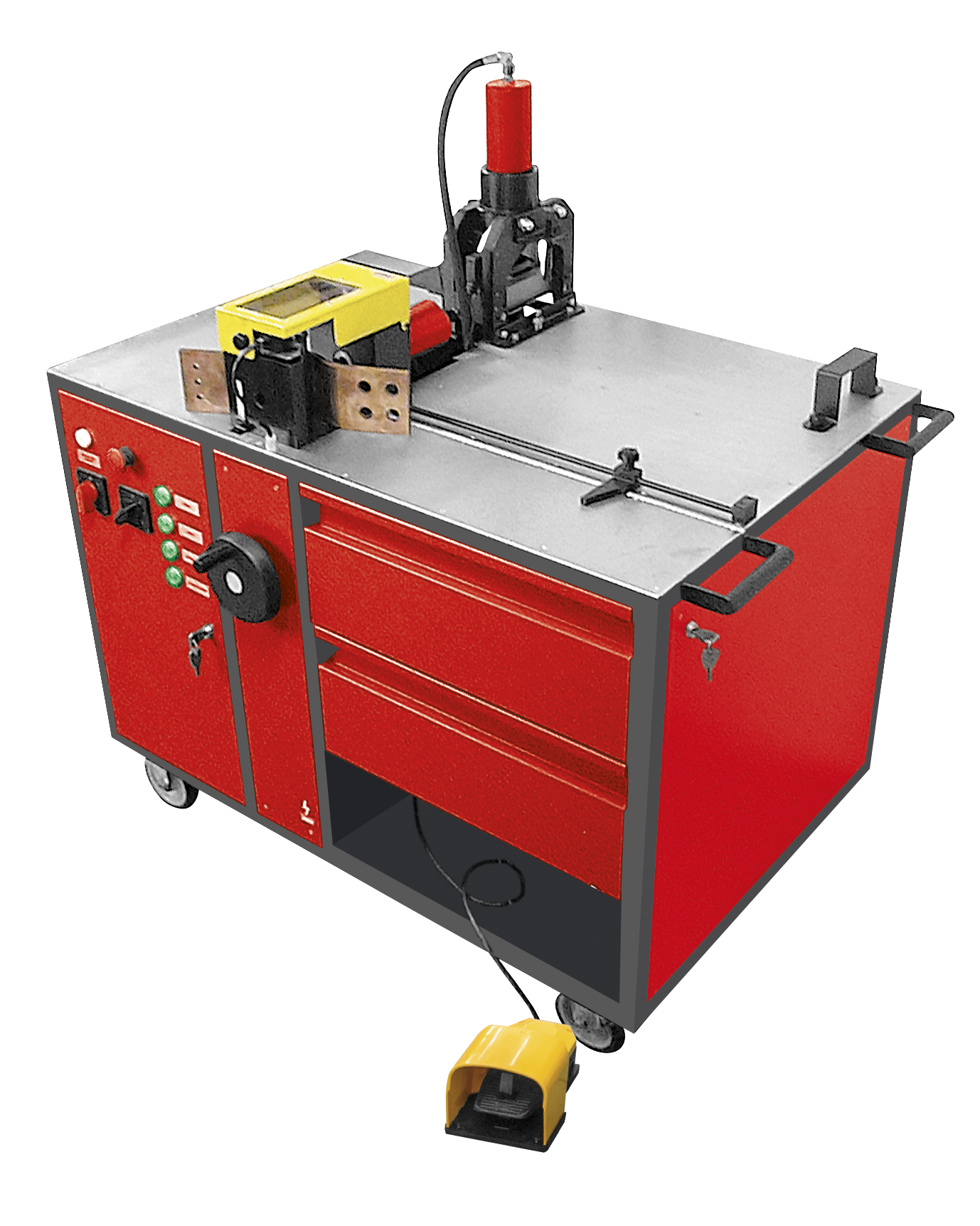 Station de travail mobile SH 400, pour rail en cuivre.
