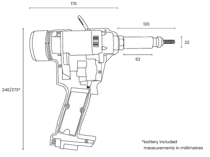 Q-Tool N12XL SET Akku-Blindnietmutterngerät