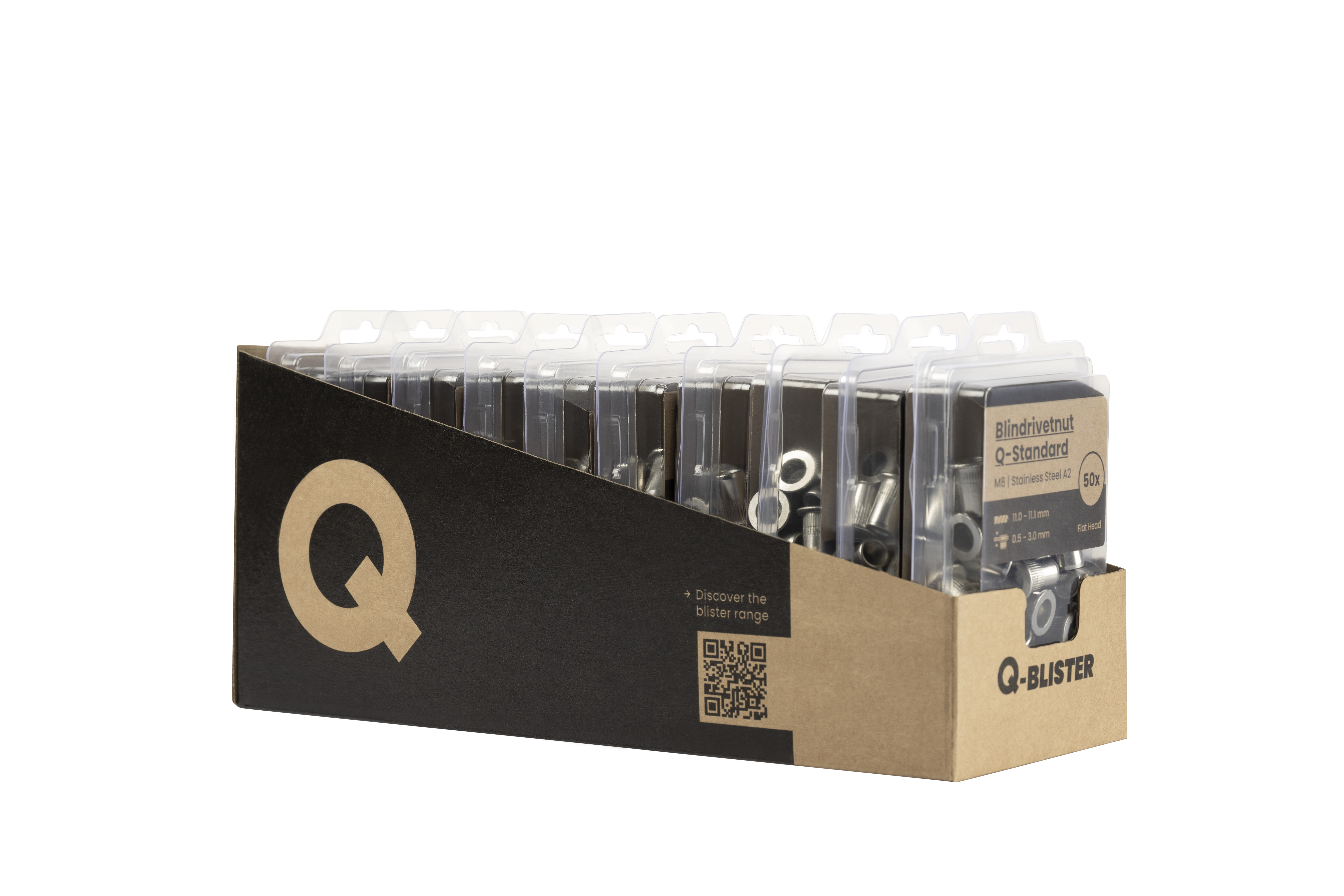 Q-Nut Blindnietmutter Aluminium FK M6 X 14,5 | Blister a 50 Stk.