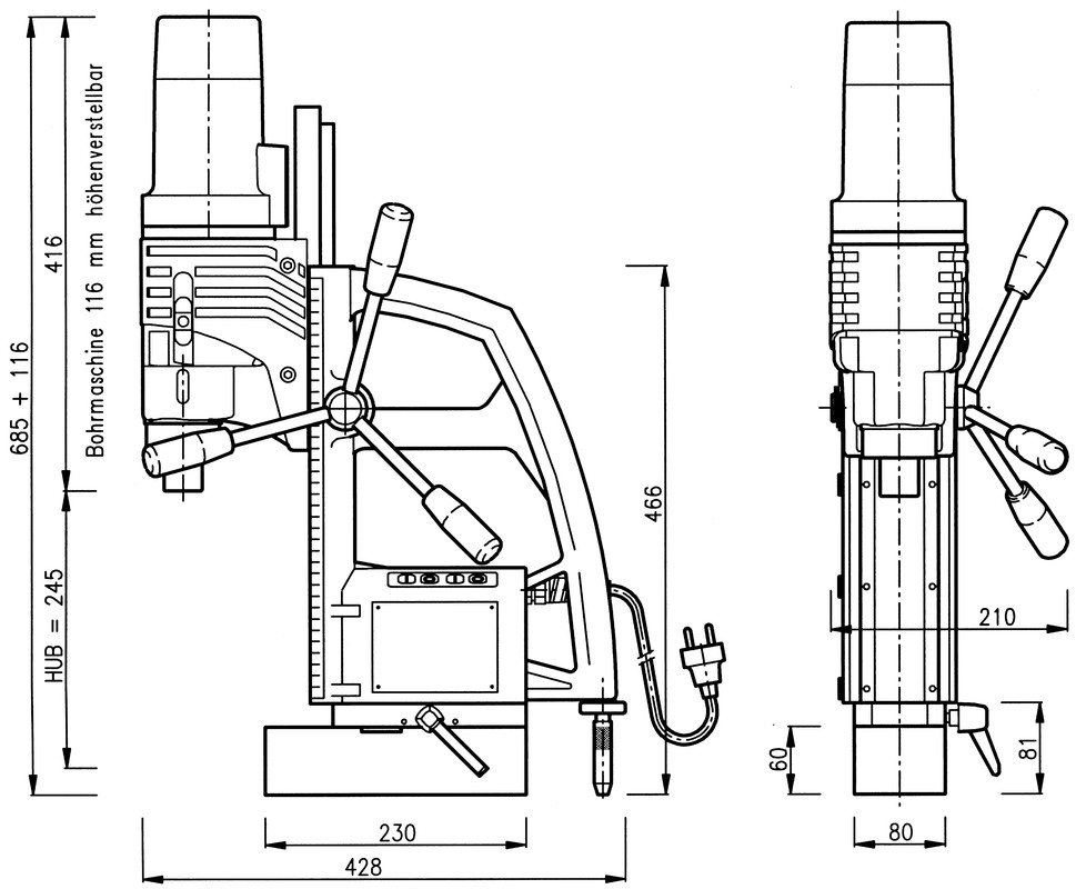 ALFRA Rotabest Perceuse magnétique 100 RL-E